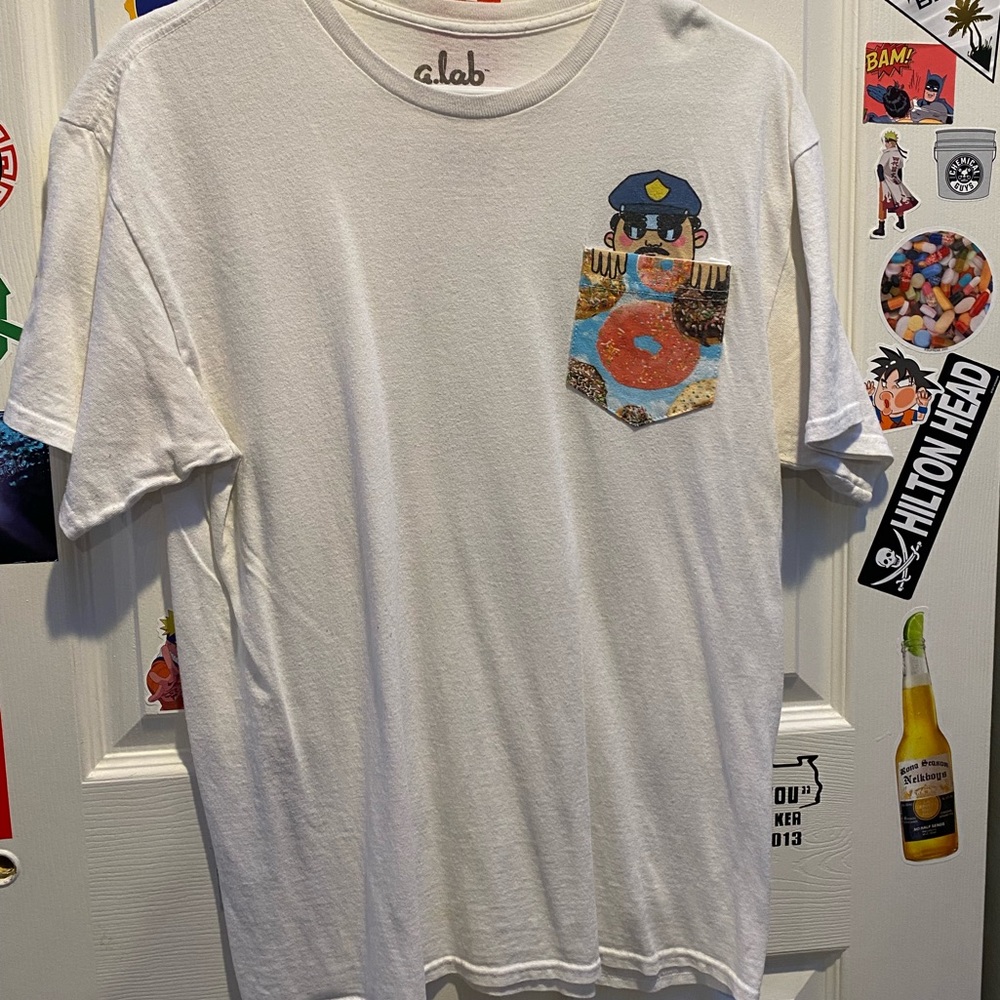 A.Lab-Police Donut Pocket T-Shirt